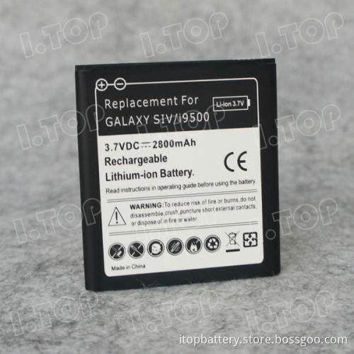Factory Price 2800mAh Battery for Samsung i9500,Galaxy S4 Li-lon Replacement Mobile Phone Battery